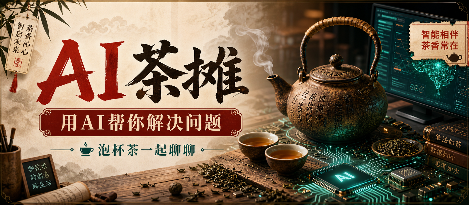 AI茶摊，用AI帮你解决问题，泡杯茶一起聊聊
